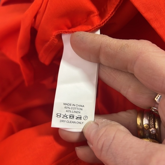 Kate Spade Coral Slub Cotton Culotte with Bow Accent Size 14 NWOT - Picture 12 of 12